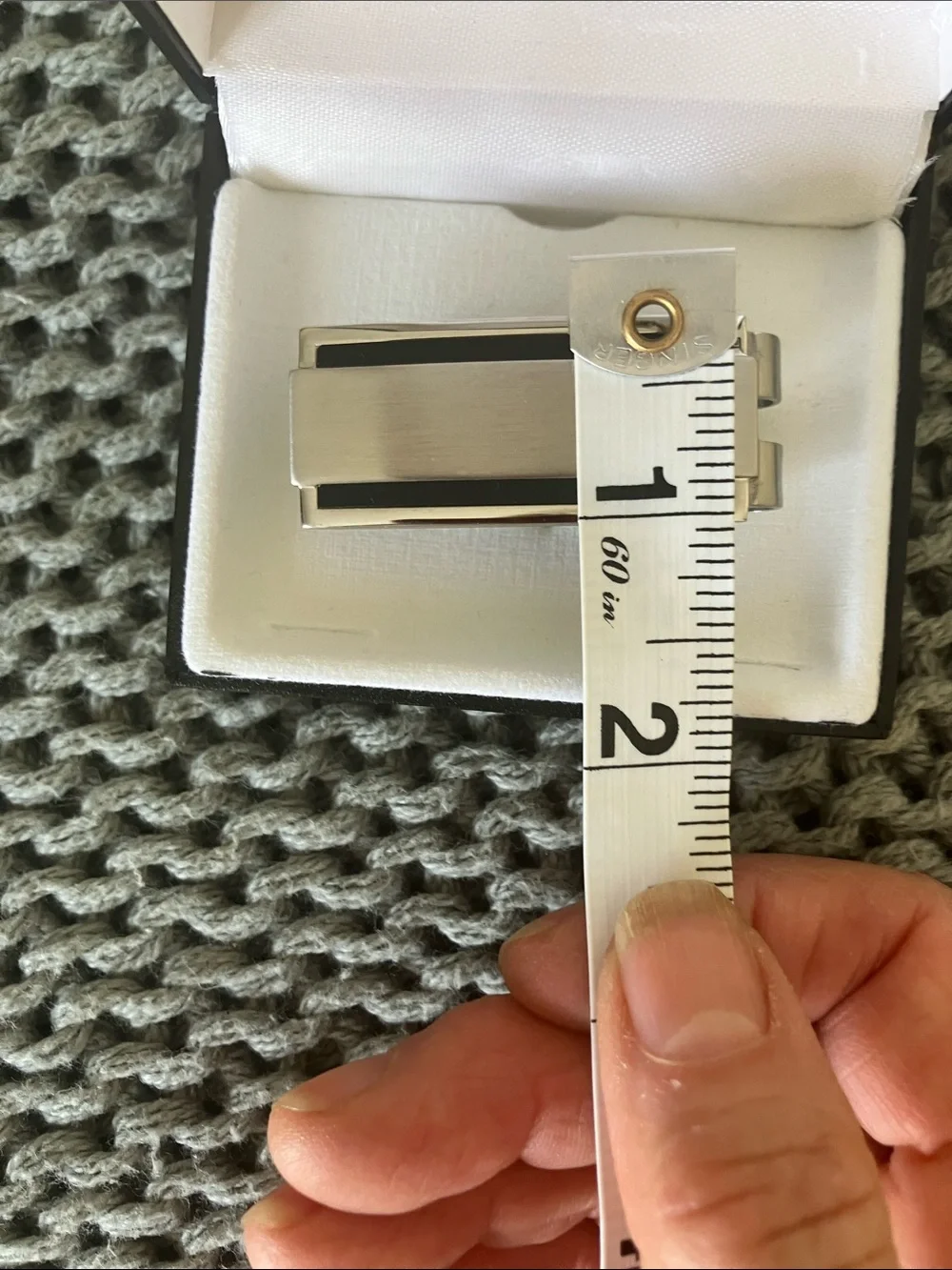 Colibri Stainless Steel Money Clip in Silver and Black